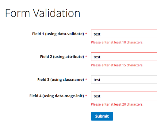 Form Field Validation